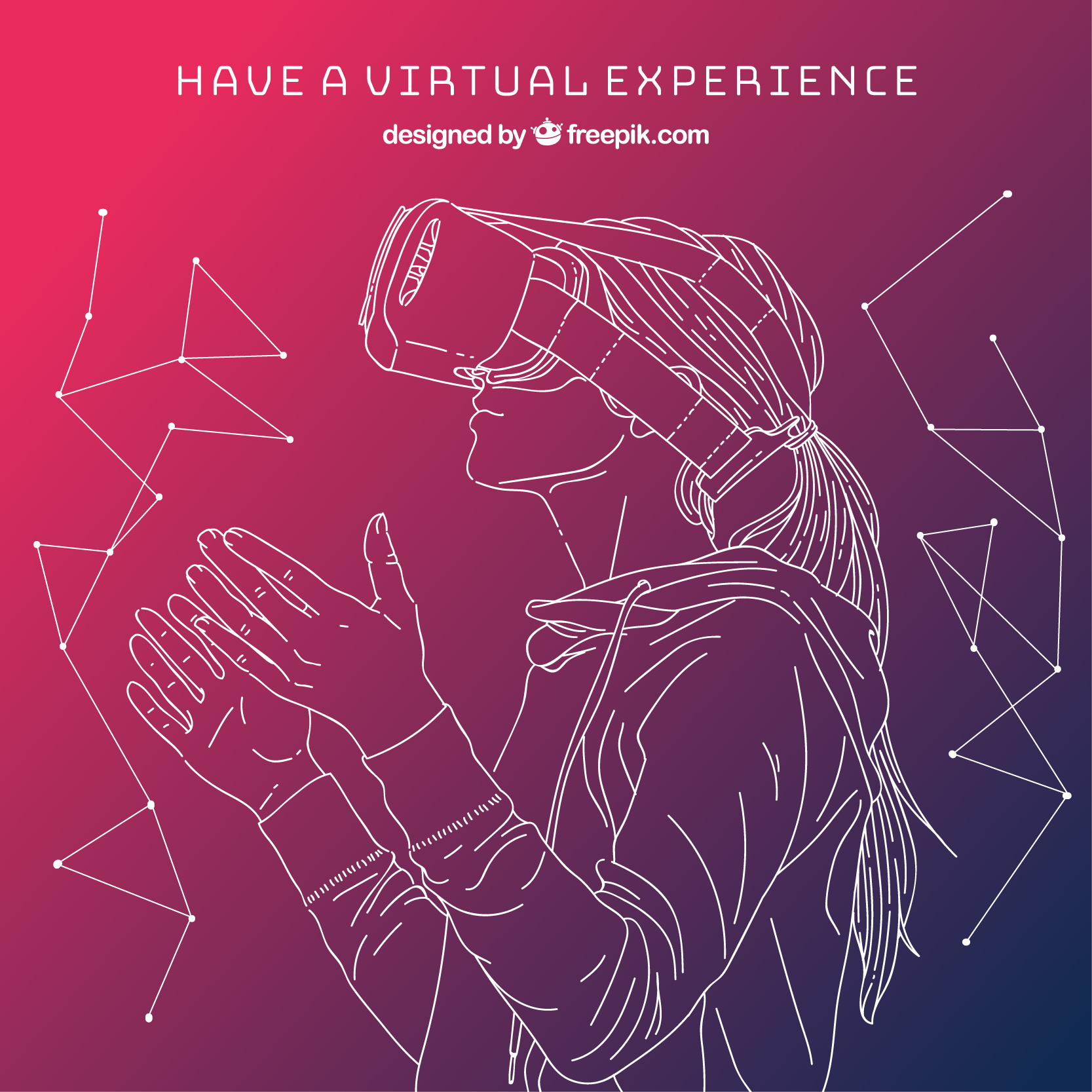 girl in virtual reality glasses
